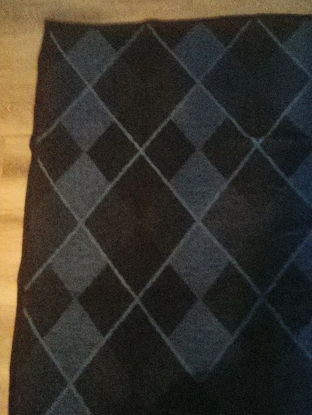 Biederlack Argyle Blues Blanket
